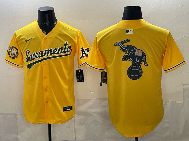 Men Oakland Athletics blank yellow Nike 2026 MLB Jersey 0518003
